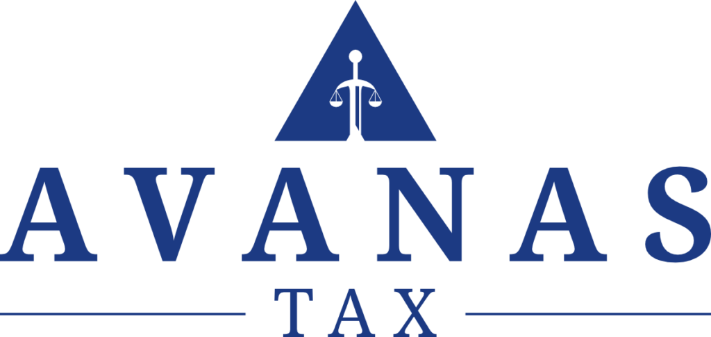 Logo von Avanas Tax mit Waage-Symbol.